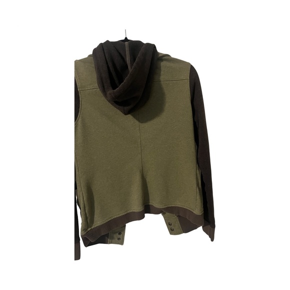 REI Jacket Hooded Black Green Outdoor Hiking Women Size XS - Picture 9 of 13